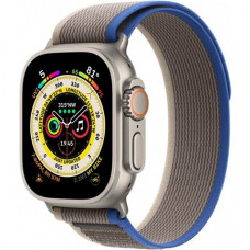 Apple Watch Ultra 49mm Titanium Case with Blue Gray Trail Loop