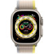 Apple Watch Ultra 49mm Titanium Case with Yellow Beige Trail Loop