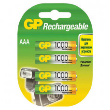 Аккумуляторы GP Rechargeable 1000 mAh AAA 4шт.