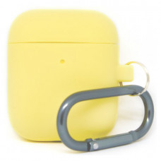 Силиконовый чехол c карабином для AirPods Hang Case Yellow