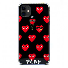 Чехол Kaws Cartoon Hearts для iPhone 11