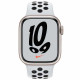 Apple Watch S7 NIKE 41mm Starlight Aluminum Case / Platinum/Black Nike Sport Band