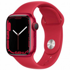 Apple Watch S7 41mm Red Aluminum Case / Red Sport Band