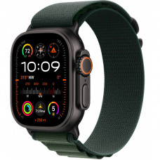 Apple Watch Ultra 2 49mm Black Titanium, Alpine Loop Dark Green