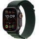 Apple Watch Ultra 2 49mm Black Titanium, Alpine Loop Dark Green