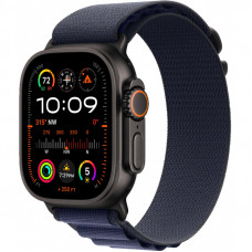 Apple Watch Ultra 2 49mm Black Titanium, Alpine Loop Navy