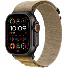 Apple Watch Ultra 2 49mm Black Titanium, Alpine Loop Tan