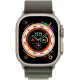 Apple Watch Ultra 49mm Titanium Case with Green Alpine Loop