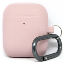 Силиконовый чехол c карабином для AirPods Hang Case Pink Sand