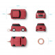 Силиконовый чехол c карабином для AirPods Elago Mini Car Red